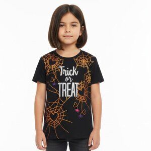 Way To Celebrate Halloween “Trick or TREAT” Tee Black Short Sleeve Size XXL